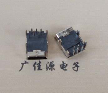 济宁Mini usb 5p接口,迷你B型母座,四脚DIP插板,连接器