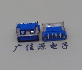 济宁usb2.0接口 AF短体10.0母座 卧式直边 连接器插座