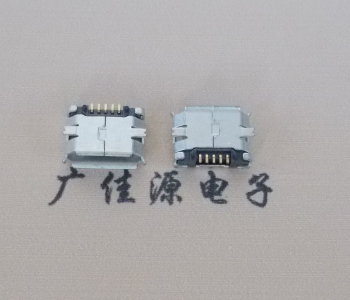 济宁MICRO USB 5Pin母座 贴板封装接口 卷边镀雾锡