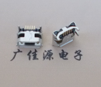 济宁Micro USB母座牛角间距7.2x6.6mm加长端子定位柱