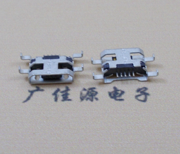 济宁MICRO USB 5PIN接口 沉板1.6MM 四脚插板无导位