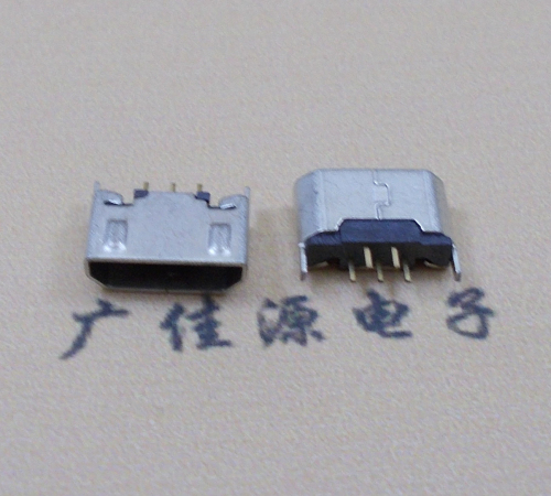 济宁迈克USB 180度母座5p直插带地脚1.5端子直口