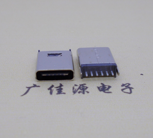 济宁直立式插板Type-C6p母座连接器高H=10.0mm