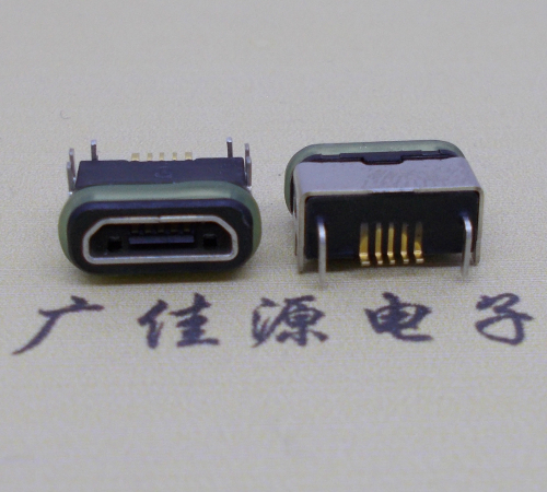 济宁micro  usb连接器 B型口 卧式DIP插板 防水母座