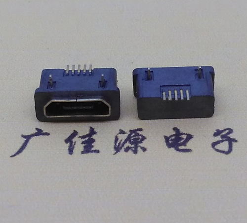 济宁MICRO USB5p防水接口 90度卧式 两脚插板牢固