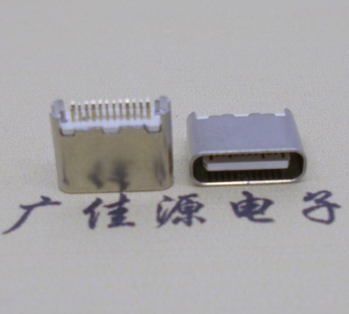 济宁type-c24p母座短体6.5mm夹板连接器