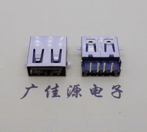 济宁usb2.0 AF90°母座沉板1.9mm带弹片前贴后插