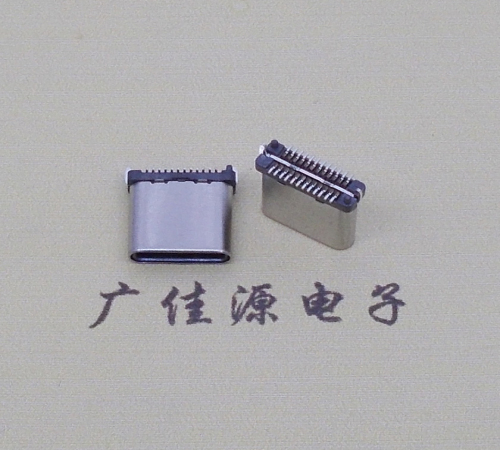 济宁USB TYPE-C接口短体24P公头立式贴板高度H=8.0mm 高速数据传输快充电款