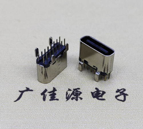 济宁USB 3.1TYPE C直插母座16Pin引脚图正负极规范